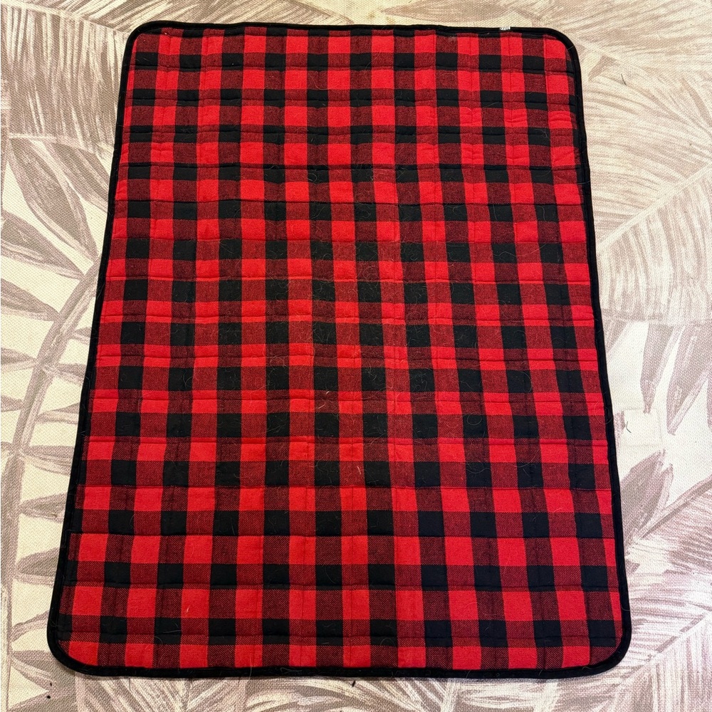 NWOT BarkBox Dog Blanket Red/Black Checkered
